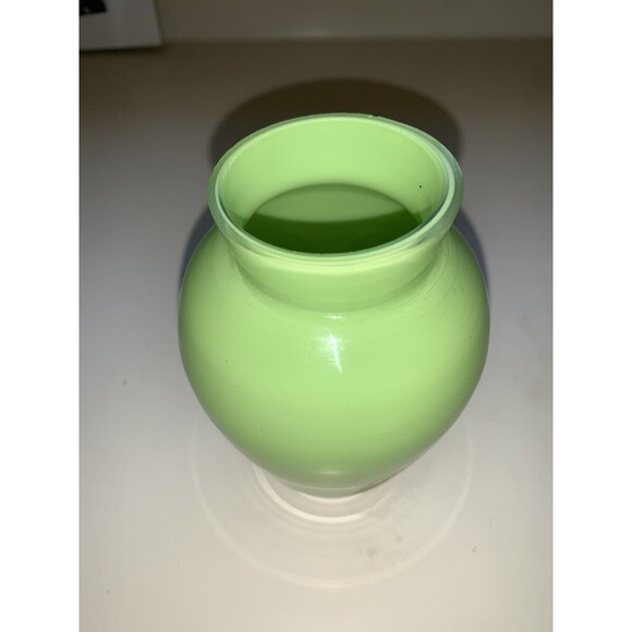 Hand Blown Green 5” Glass Vase - Picture 5 of 9